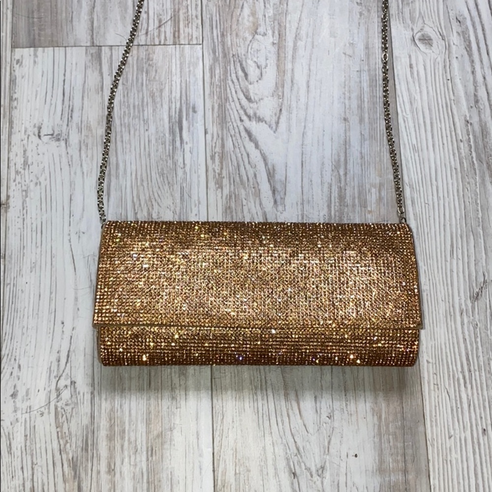 Gold rhinestone purse